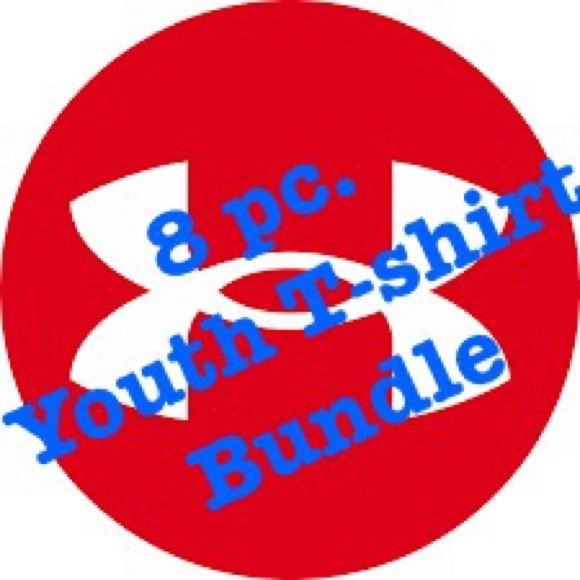 8 pc Under Armour Youth Tshirt Bundle L & XL - Picture 1 of 10